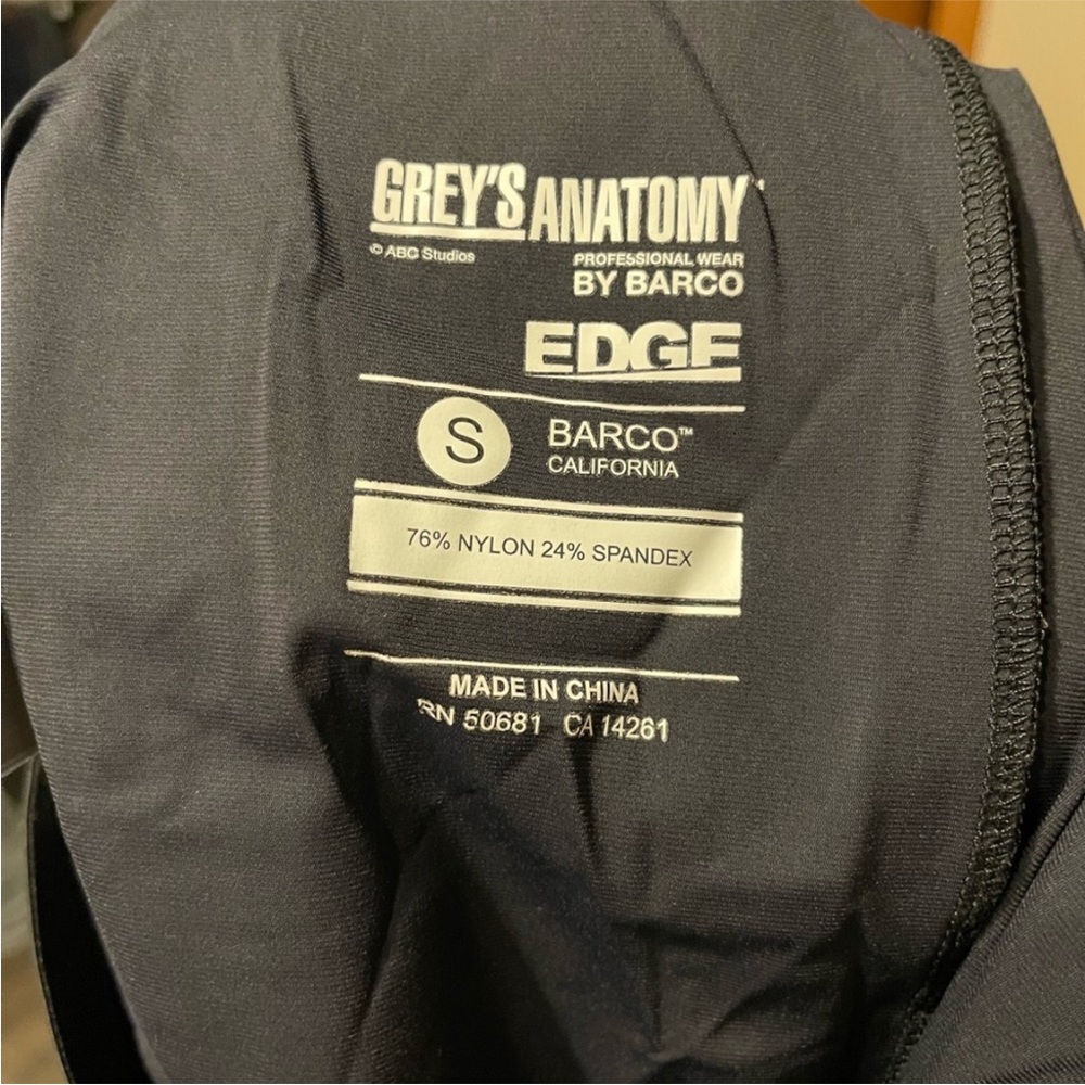 Grey's Anatomy Black Edge Scrub Bottoms. 2 pairs - size small